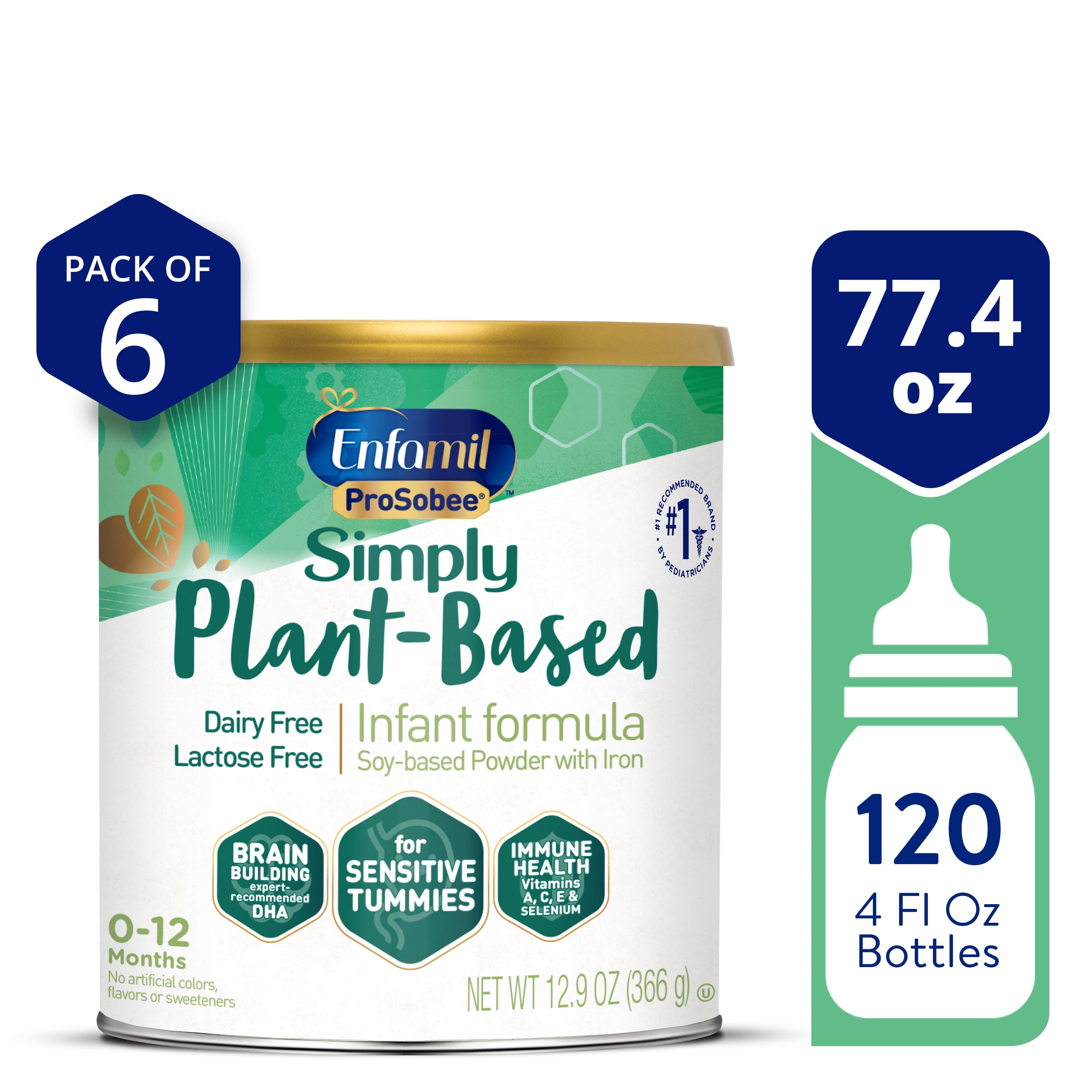 Prosobee Enfamil ProSobee Plant-Based Powder Baby Formula, Dairy Free, Lactose ...
