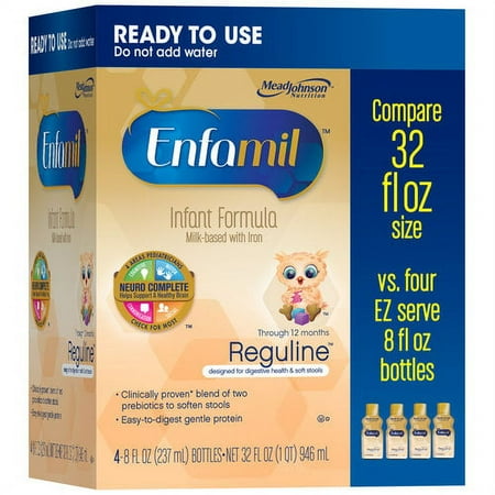 Enfamil Reguline Digestive Health and Soft Stools - Ready-to-Use - 8 fl oz, 4 count