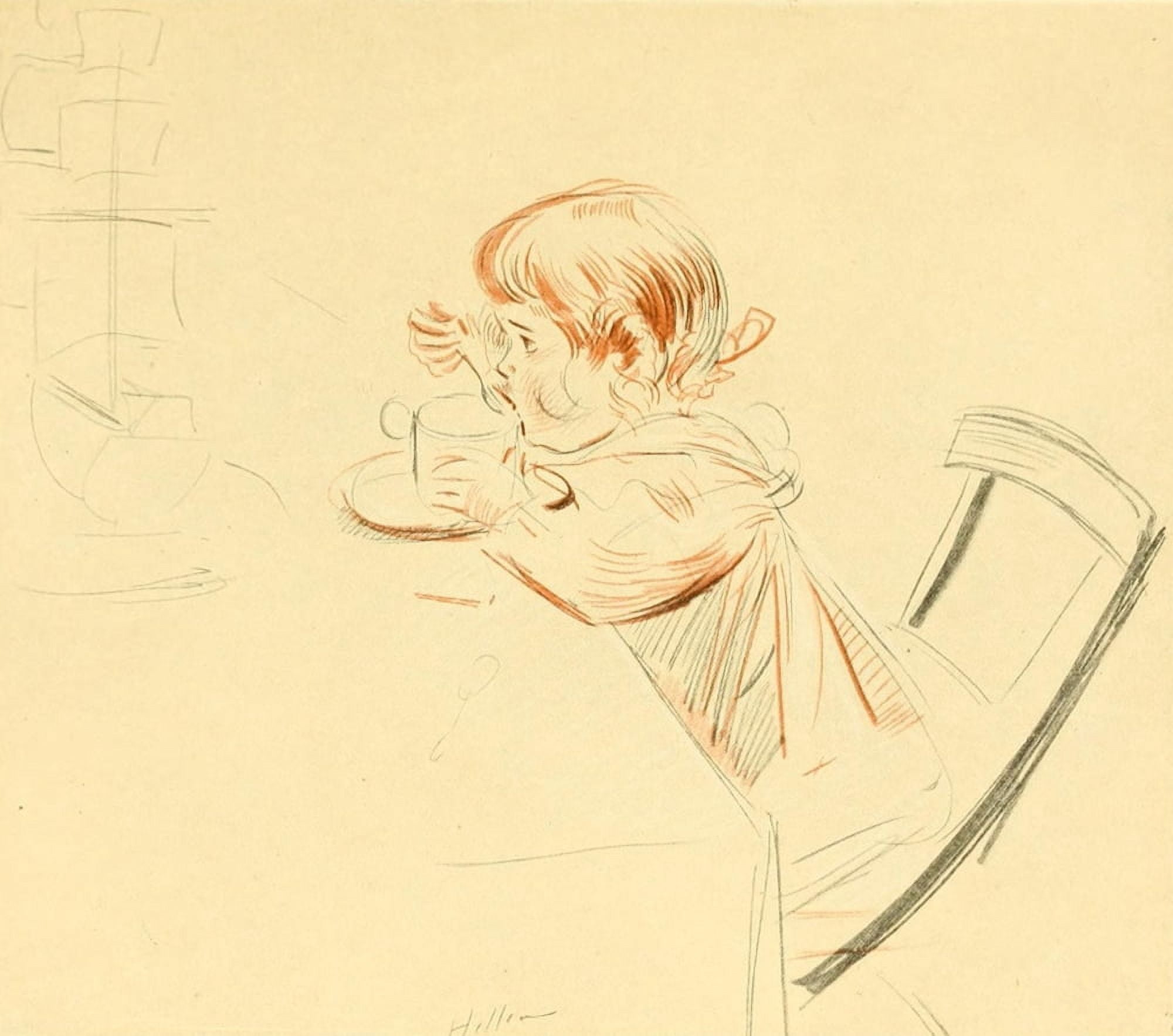 Enfants Attabls Canvas Art - Paul Csar Helleu (24 x 36)