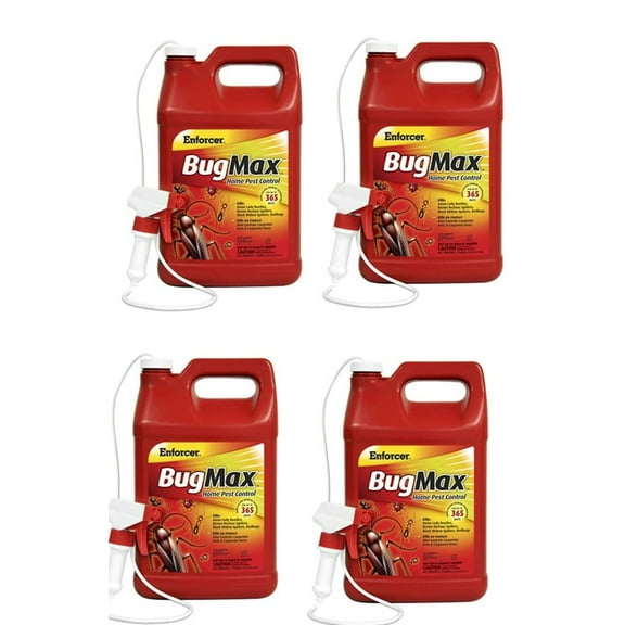Enforcer BugMax Home Pest Control - EBM128 (Case of 4) - Kills Roaches, Ants, Fleas, Ticks, termites, Carpenter Ants, Brown Recluse Spiders, Black Widows, Carpenter Bees and Bedbugs