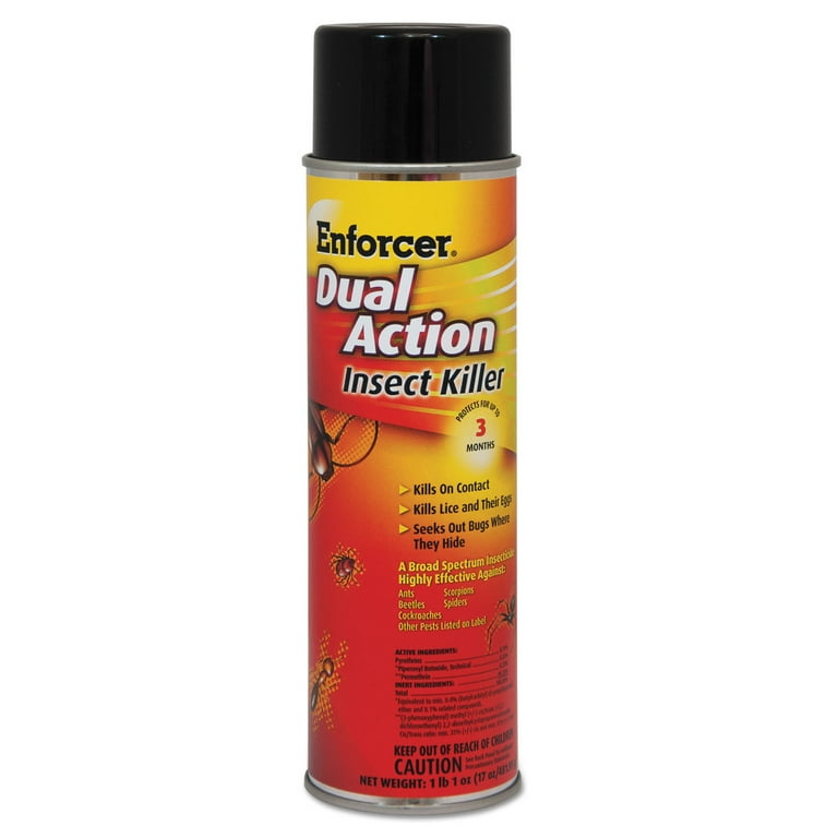 Dual Action Insect Killer, For Flying/Crawling Insects, 17 oz Aerosol Spray, 12/Carton Dual Action Insect Killer, For Flying/Crawling Insects, 17 oz Aerosol Spray, 12/Carton