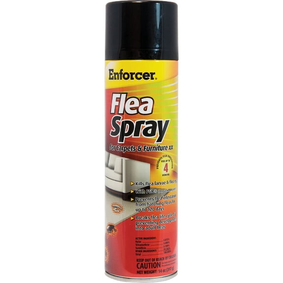 Enforcer Flea Spray For Carpet & Furniture Flea Aerosol 14 Oz