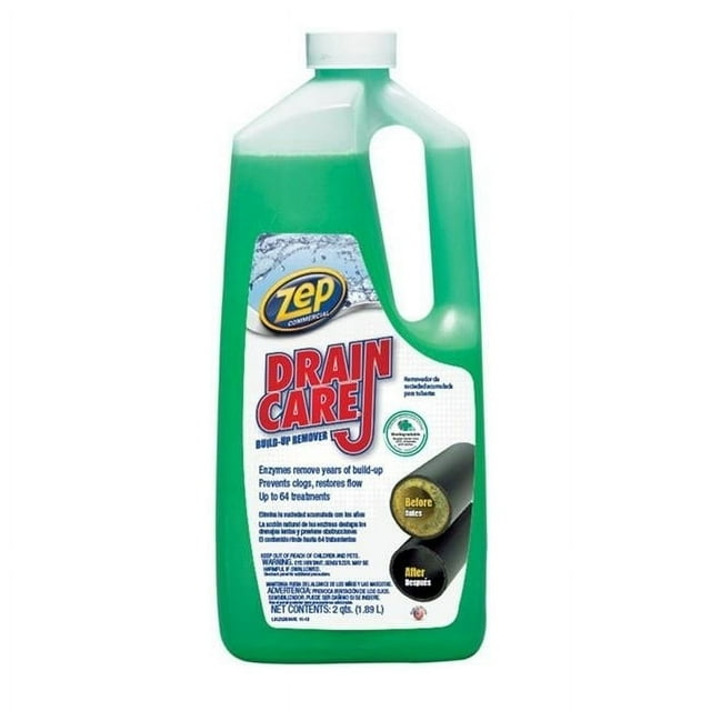 Zep Drain Defense Liquid BuildUp Remover 64 oz