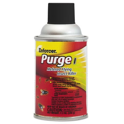 Enforcer Purge I Metered Flying Insect Killer, 7.3 oz Aerosol, Unscented, 12/Carton