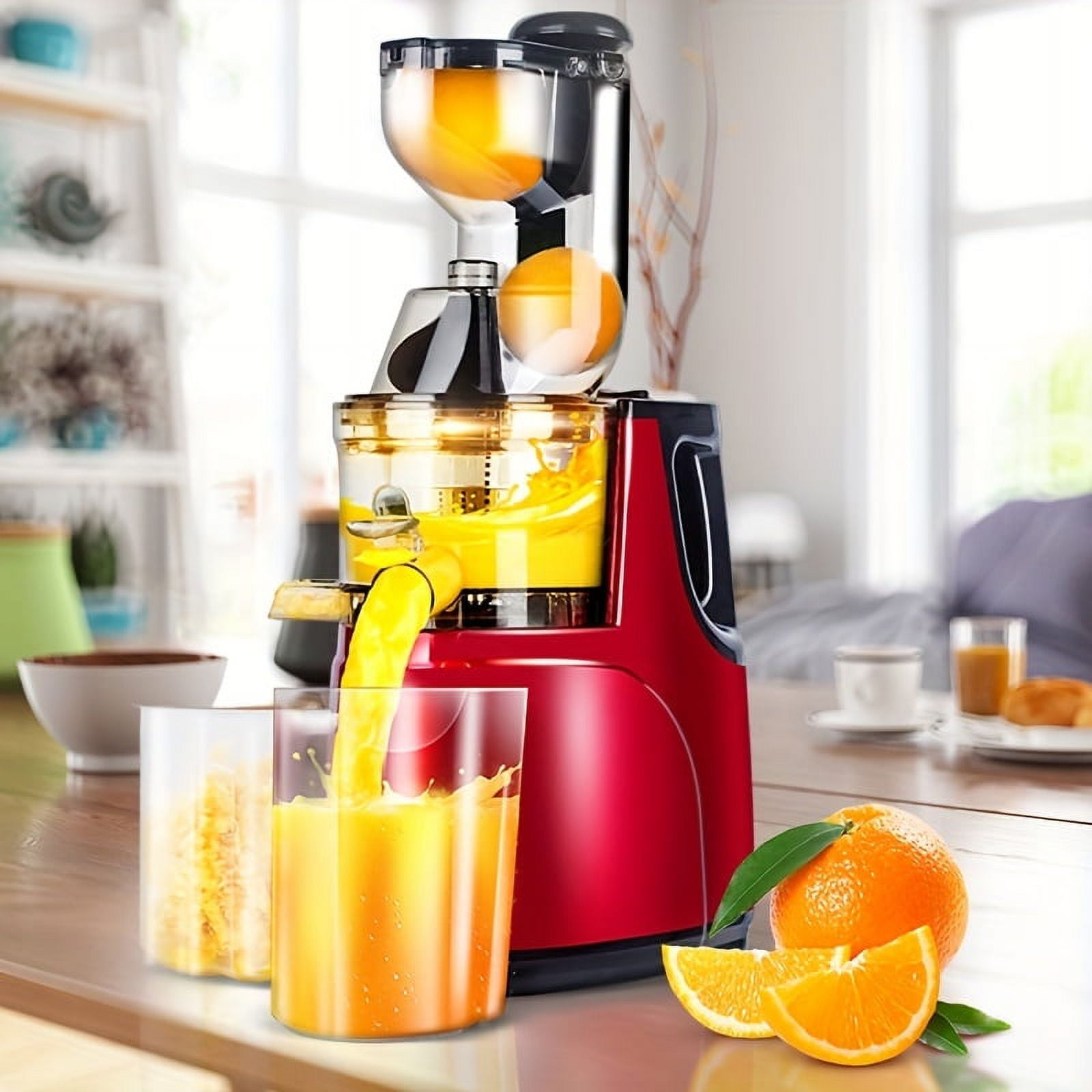 Enfourclass Masticating Juicer, Red