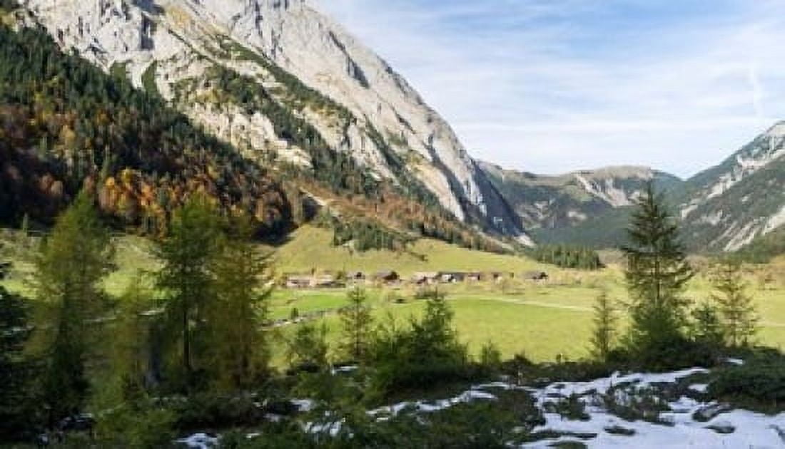 Eng Valley Karwendel Mountains Canvas Art - Martin Zwick DanitaDelimont (24 x 14)