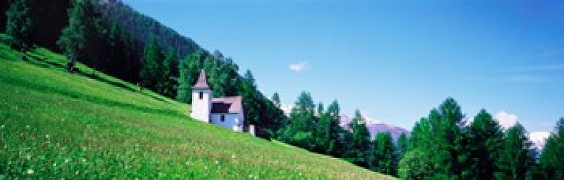 Engadin Switzerland Canvas Art - Panoramic Images (36 x 12)