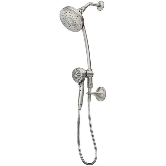 Moen 28501SRN Engage 6 Setting Handheld and Rain Showerhead - with Slide Bar + Magnetix, Spot Resist Brushed Nickle
