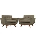 thumbnail image 1 of Modway  EEI-1284-OAT Engage Armchair Wood Set of 2 in Oatmeal Color, 1 of 5