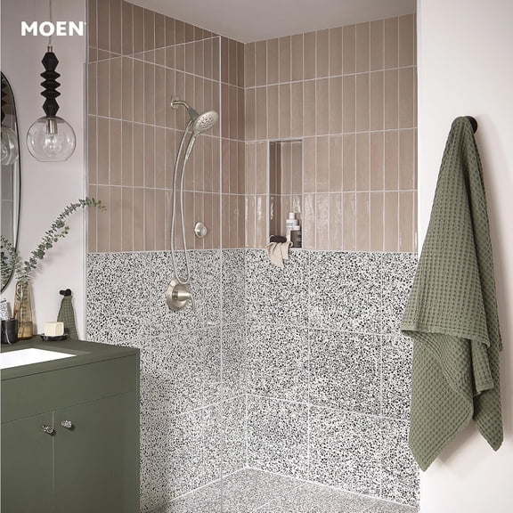 Engage Spot Resist Brushed Nickel Six-Function Removable Handheld Showerhead with Magnetic Docking System