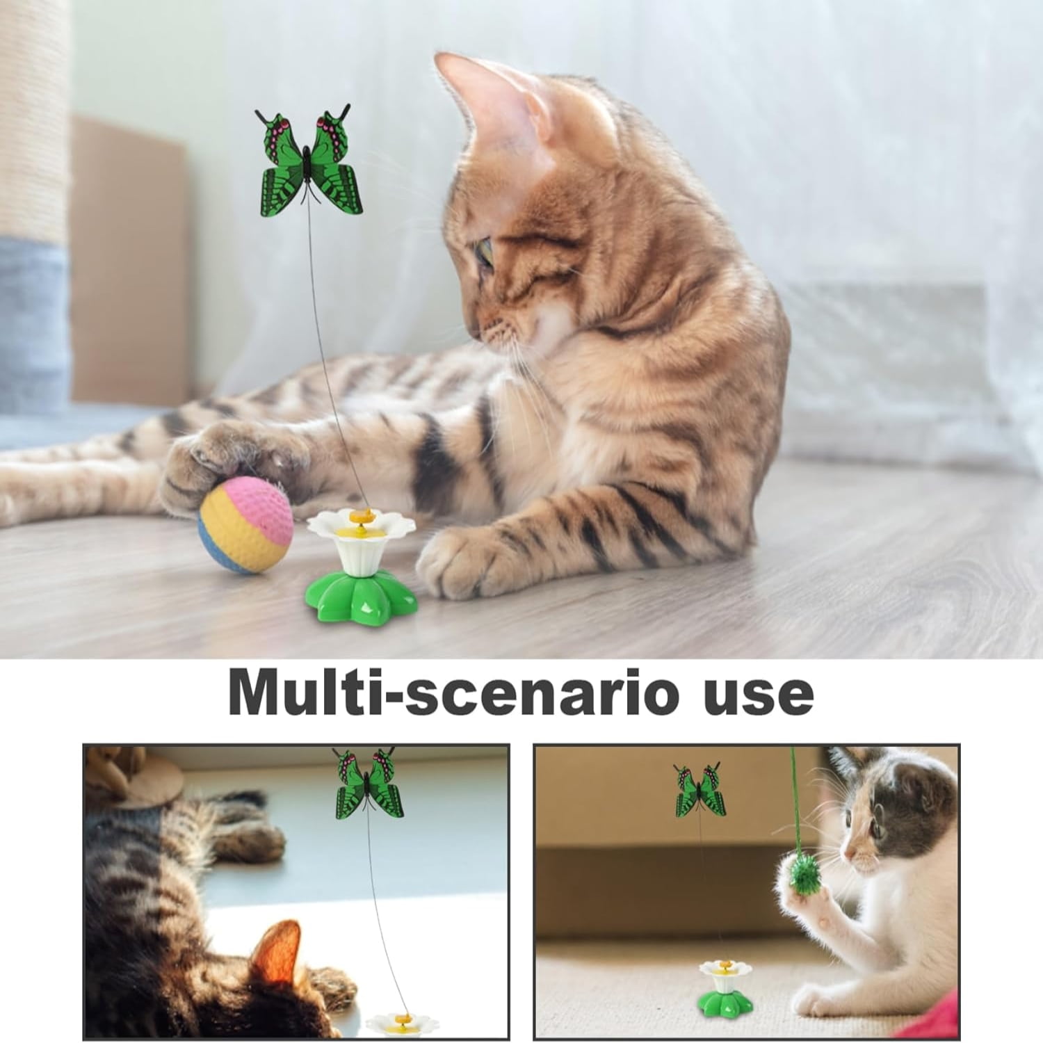 Engage Your Indoor Cats with an Enriched Interactive Exercise and Entertainment Set - Enhance 