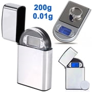 EngagePickleball High Precision Mini Lighter Style Gem Scale, Stainless Steel, 2.8 oz, Silver
