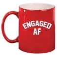 thumbnail image 1 of Engaged AF Funny Engagement Ceramic Coffee Mug Tea Cup Gift for Her, Him, Women, Men, Sister, Daughter, Engagement Party, Cute, Family, Girlfriend, Fiancé, Birthday, Anniversary (11oz Red), 1 of 1