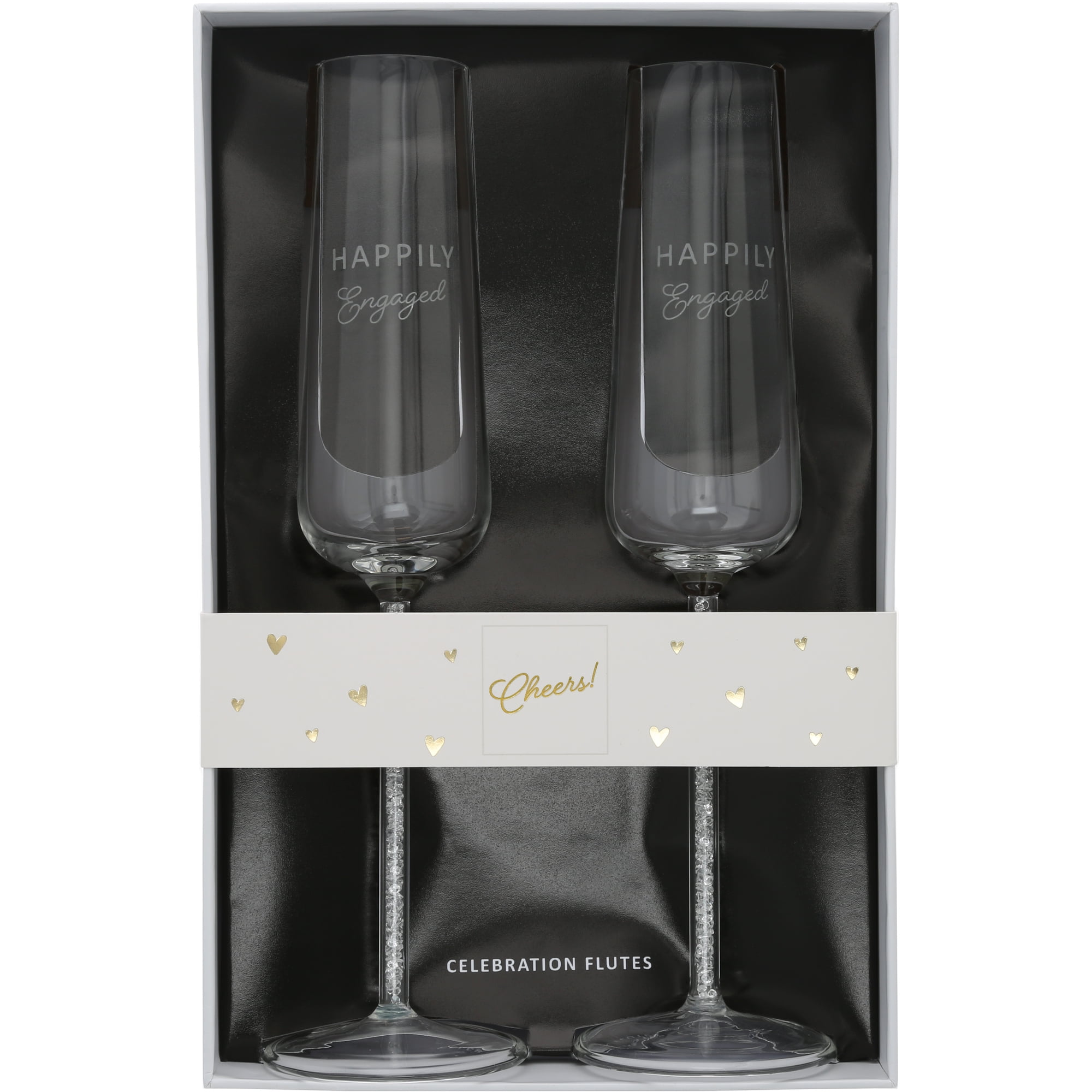 Engaged - Gift Boxed 7 oz Glass Toasting Flute Set