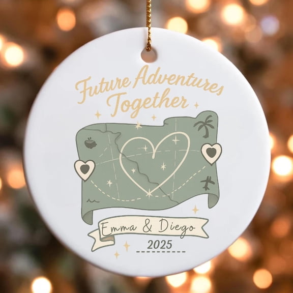 Engaged Ornament Personalized 2025, Star Map Engagement Christmas Ornament, Custom Romantic Keepsake