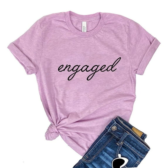 Engaged T-shirt Girlfriend Top Women's Fiance Shirt Gift For Her Announcement Tee Future Mrs Tshirt Bride To Be Shirts