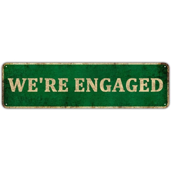 Engagement Announcement Sign, We're Engaged, Engagement Party Decorations, Wedding Proposal Sign, Wedding Engagement Decorations, Bridal Shower Gift 4" x 16"