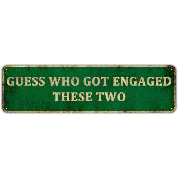 Engagement Announcement Sign, Guess Who Got Engaged These Two, Engagement Party Decorations, Wedding Proposal Sign, Wedding Engagement Decorations, Bridal Shower Gift 4" x 16"
