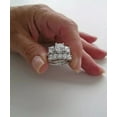 thumbnail image 1 of Engagement Bridal Ring 14K White Gold Finish White Round Cut Diamond, 1 of 3