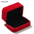 thumbnail image 1 of Engagement Exquisite Wedding Storage Box Couple Double Ring Box Display Box Velvet Jewelry Case WINE RED, 1 of 8