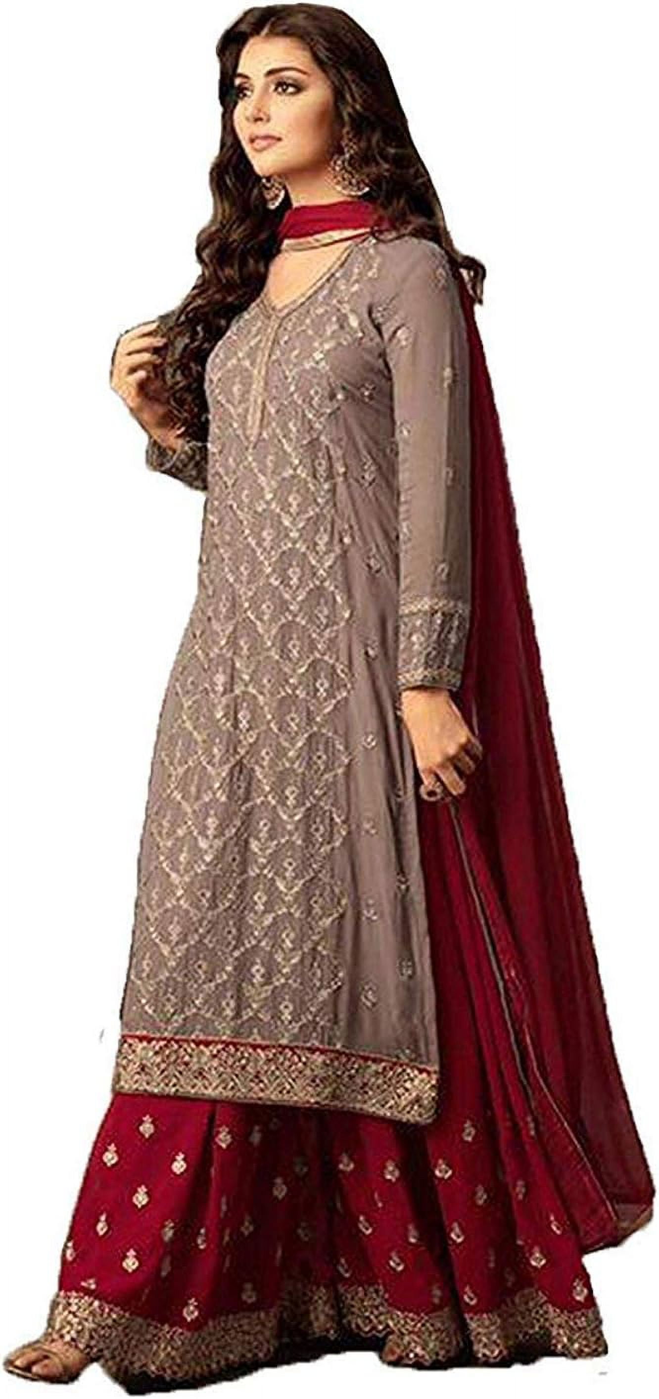 Ready-to-Wear Embroidered Salwar Kameez Suit – Indian Pakistani Style Koti For Women, 3-Piece Set