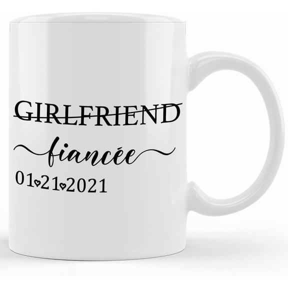 Engagement Gift For The Couple, Girlfriend Fiancee, Boyfriend Fiance Engagement Gifts, Just Engaged Gifts, Engagement Magic Mug, Ceramic Novelty Coffee Mugs 11oz, 15oz Mug,