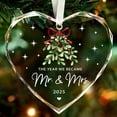thumbnail image 1 of Engagement Gifts for Couples, Engagement Gift for Newly Engaged Couples, Women, Fiance, Her, Bride to Be Gifts, First Christmas Just Engaged Acrylic Ornament 2025, Party Decorations, 3.14x2.99", 1 of 8