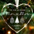 thumbnail image 1 of Engagement Gifts for Couples, Engagement Gift for Newly Engaged Couples, Women, Fiance, Her, Bride to Be Gifts, First Christmas Just Engaged Acrylic Ornament 2025, Party Decorations, 3.14x2.99", 1 of 8