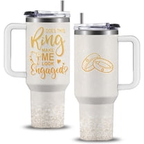 Engagement Gifts for Women - Does This Ring Make Me Look Engaged Travel Tumbler40oz - Stainless Steel Insulated Novelty Coffee Mug Gift for Women Men Engagement Anniversary Birthday Christmas