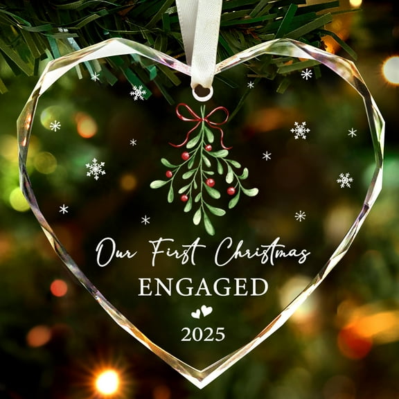 Engagement Gifts for Couples,Engagement Gift for Newly Engaged Couples,Women,Her,Bride to Be Gifts,First Christmas Engaged Ornament 2025