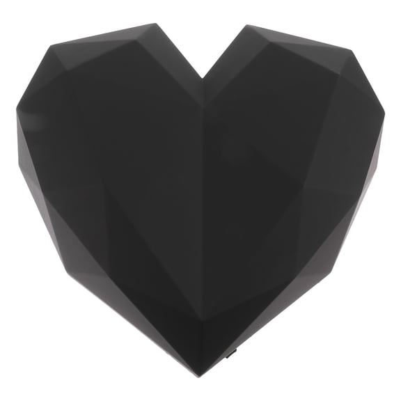 SKISUNO Valentine's Day Heart Shaped Boxes Heart-Shaped Packing Box Black ABS 1Pack