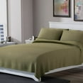 thumbnail image 1 of HOMESMART Green Solid Polyester Embossed 6 pcs Sheet Set - California King, 1 of 5