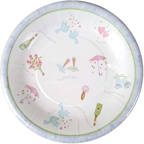 Engagement Party 'Celebration of Love' Small Paper Plates (8ct)