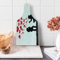 thumbnail image 1 of Engagement Party Cutting Board, Wedding Proposal of Romantic Couple with Hearts Image Happiness, Tempered Glass Cutting and Serving Board, Wine Bottle Shape, Black White and Red, by Ambesonne, 1 of 5