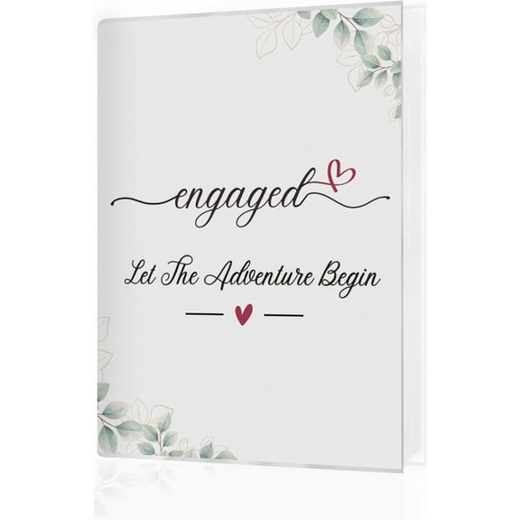 Engagement Photo Albums 4x6 Pictures, Engagement Gifts for Couples, Let the Adventure Begin Small Memory Photo Album Book Keepsake for Family Baby Wedding Anniversary Travel