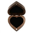 thumbnail image 1 of Engagement Ring Box Small Wooden Heart Shaped Ring Case for Proposal Wedding Ceremony Birthday Gift (Walnut Wood)-Single Ring Slot Grey Without Jewellery, 1 of 6