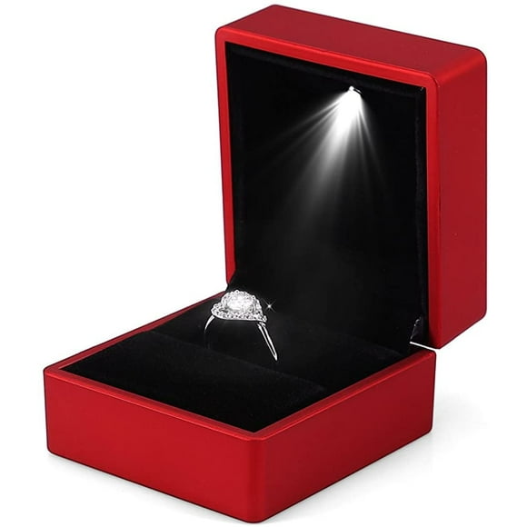 Engagement Ring LED Light Ring Box Jewelry Gift Box