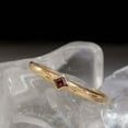 thumbnail image 1 of Engagement Ring Lab Created Princess Cut Garnet Solitaire 14k Yellow Gold Plated, 1 of 3