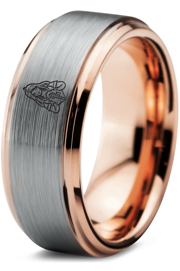 Engagement Ring Rose Gold Tungsten Gamer Boyfriend Gift Abstract 21st Birthday Gifts for Guys Unique Mens Wedding Bands