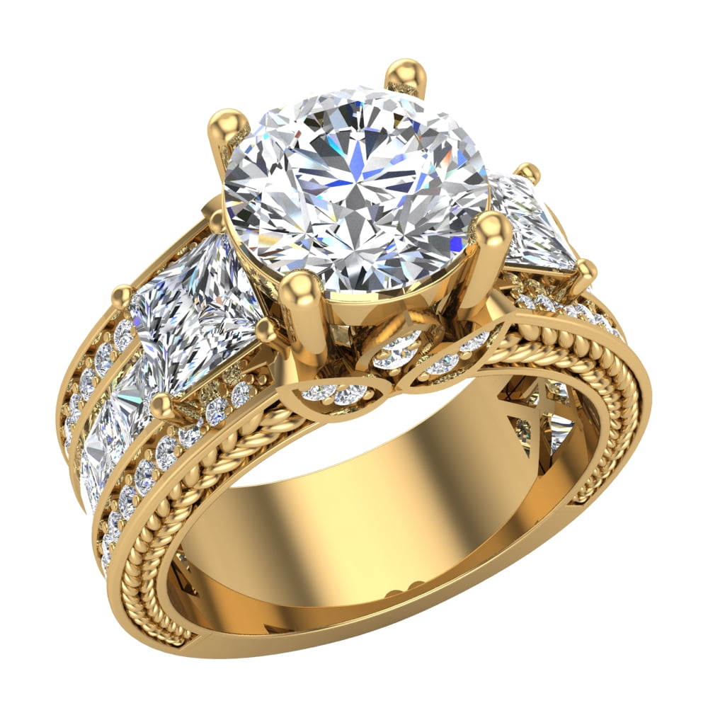 Solitaire Diamond Rings USA | Moissanite Diamond Engagement Ring | Moisza