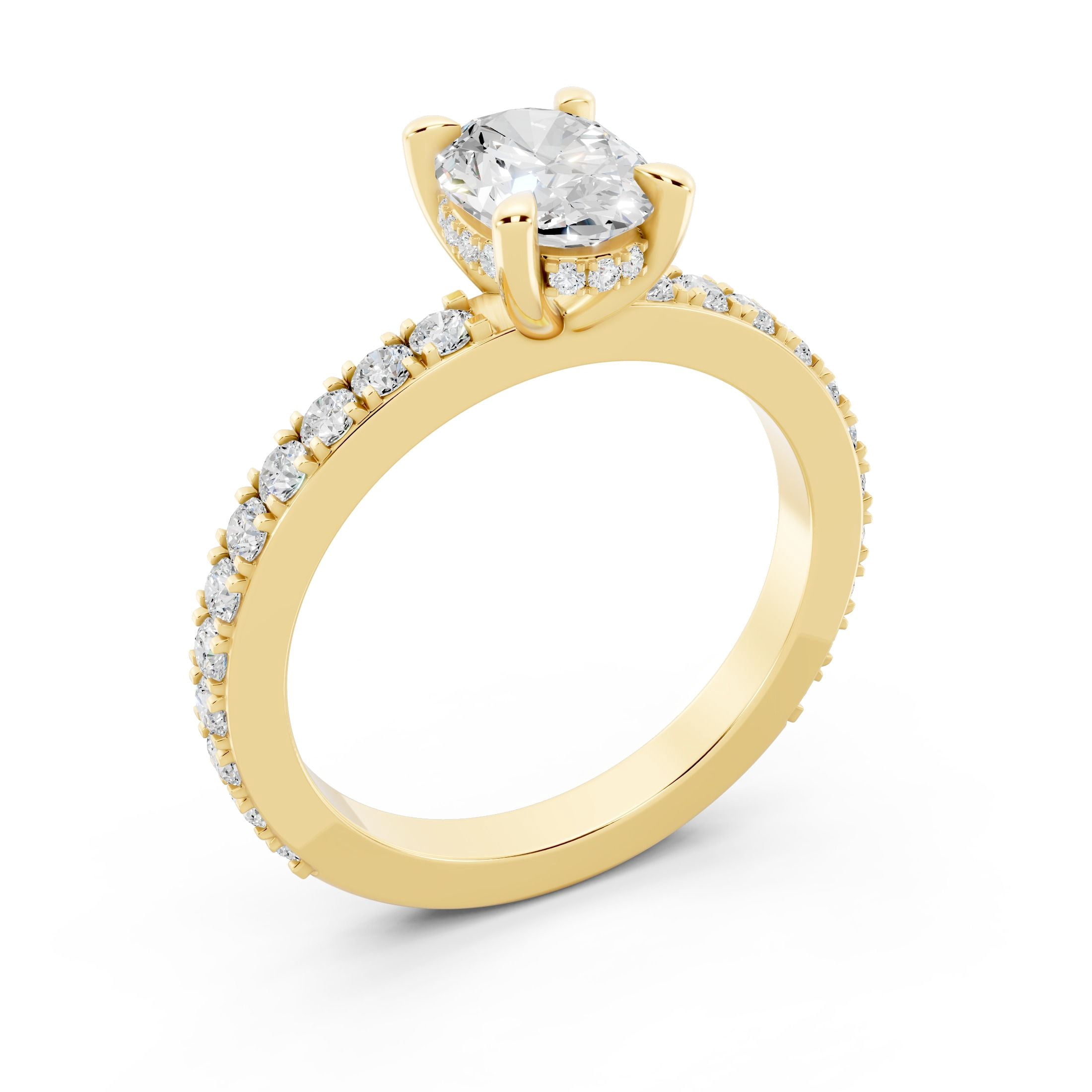 Engagement Ring for Women in 0.25-3.00 Cttw Oval & Round Lab Grown ...