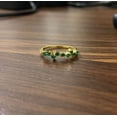 thumbnail image 1 of Engagement Ring half Eternity Emerald Band Dainty Minimalist Ring Wedding 925 Sterling Silver Yellow Gold Plated Gemstone Jewelry For Women Gift By KIRAN FINE JEWELS, 1 of 5