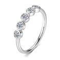 thumbnail image 1 of Engagement Rings,5pcs 3mm moissanite 925 Sterling Silver,Womens Rings Jewelry,Promise Rings, 1 of 9
