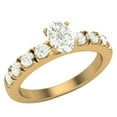 thumbnail image 1 of Engagement Rings For Women - Oval Cut 14K Gold 1.00 CT (L,I1) GIA Certificate, 1 of 7