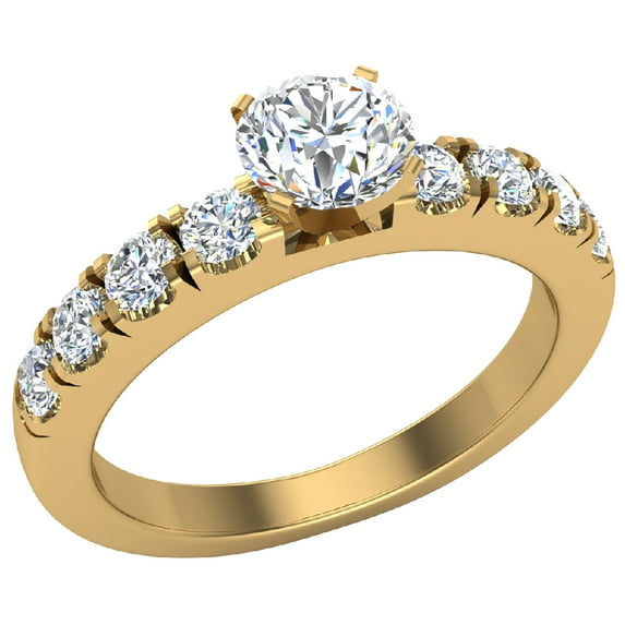 Engagement Rings For Women - Round Brilliant 18K Gold 1.20 CT (D,VVS) GIA Certificate