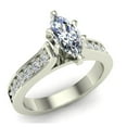 thumbnail image 1 of Engagement Rings Marquise Cut Diamond Rings for Women 14K White Gold 1.10 CT TW (F,VS1), 1 of 5