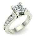 thumbnail image 1 of Engagement Rings Princess cut Diamond Rings for Women 14K White Gold 1.00 CT TW (G, I1), 1 of 5