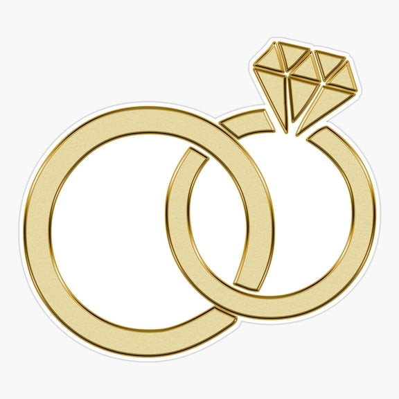 Engagement Rings Romantic Proposal Sticker