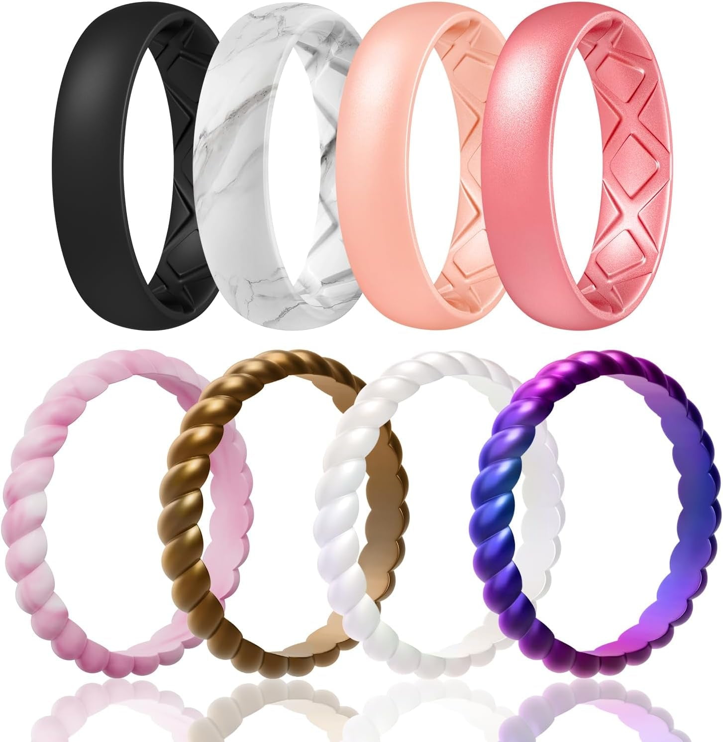 Engagement Rings Women, Inner Arc Ergonomic Breathable Design Silicone ...