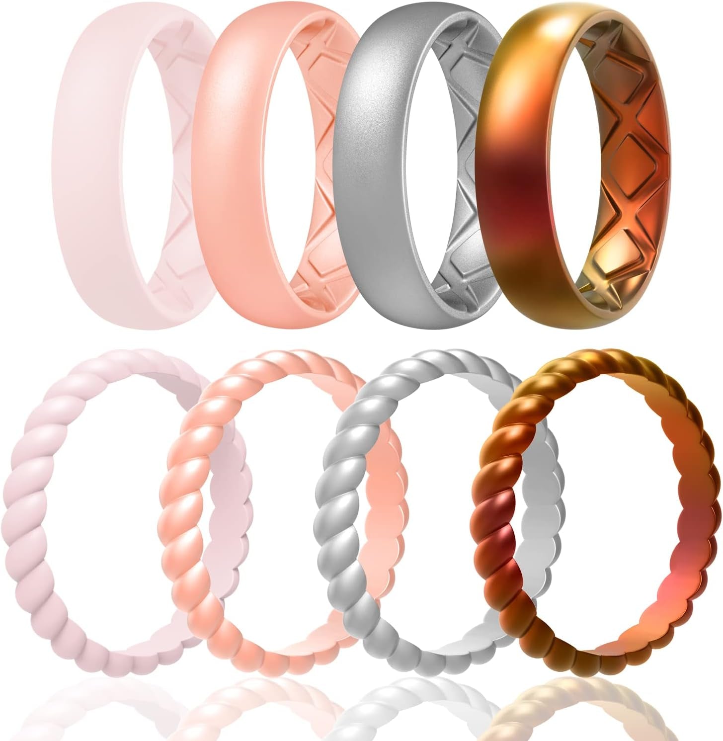 Engagement Rings Women, Inner Arc Ergonomic Breathable Design Silicone ...